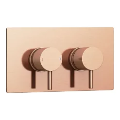 Arezzo Rose Gold Round Modern Twin Concealed Shower Valve -Bathroom Extractor Fans Sales azrgsvnwd2