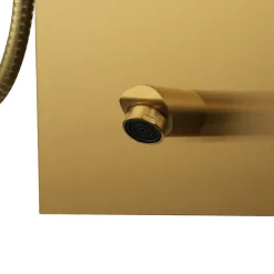 Arezzo Shower Tower Panel - Brushed Brass (Thermostatic) -Bathroom Extractor Fans Sales azstp5bb d4
