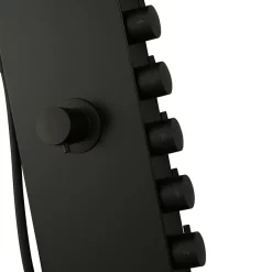 Arezzo Shower Tower Panel - Matt Black (Thermostatic) -Bathroom Extractor Fans Sales azstp5mb d2