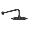 Arezzo Matt Black Round Concealed Dual Thermostatic Valve W. 200mm Shower Head 2 Arezzo Matt Black Round Concealed Dual Thermostatic Valve W. 200mm Shower Head -Bathroom Extractor Fans Sales azsv4mbpk d3