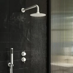 Arezzo Matt White Concealed Individual Diverter + Thermostatic Control Shower Valve 9 Arezzo Matt White Concealed Individual Diverter + Thermostatic Control Shower Valve -Bathroom Extractor Fans Sales azwrdsv4 d3