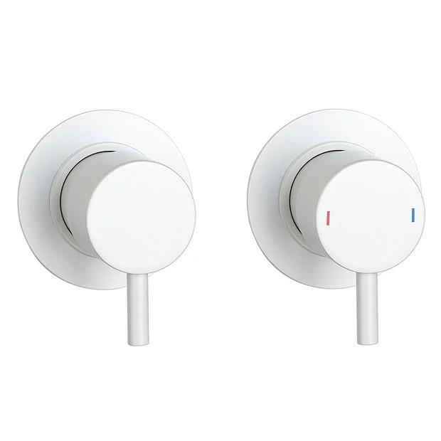 Arezzo Matt White Concealed Individual Diverter + Thermostatic Control Shower Valve 5 Arezzo Matt White Concealed Individual Diverter + Thermostatic Control Shower Valve - Image 3