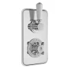 Bayswater White Twin Concealed Thermostatic Shower Valve With Diverter