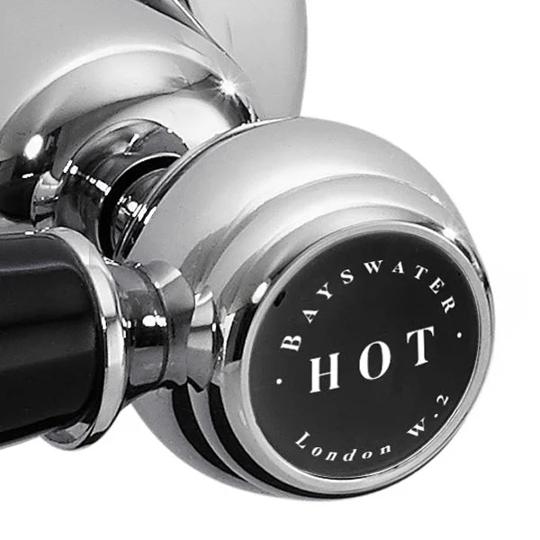 Bayswater Black Lever Domed Collar Mono Basin Mixer + Pop-Up Waste 3 Bayswater Black Lever Domed Collar Mono Basin Mixer + Pop-Up Waste