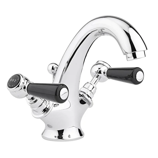 Bayswater Black Lever Mono Basin Mixer + Pop-Up Waste 4 Bayswater Black Lever Mono Basin Mixer + Pop-Up Waste - Image 2