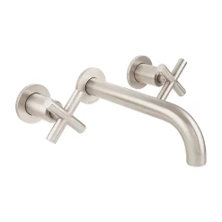 BagnoDesign Ibiza Brushed Nickel Wall Mounted 3-Hole Basin Mixer