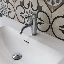 BagnoDesign M-Line Chrome Mono Basin Mixer -Bathroom Extractor Fans Sales bdmmli301scp d1