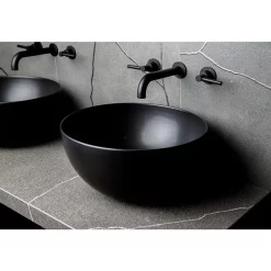 BagnoDesign M-Line Matt Black Wall Mounted 3-Hole Basin Mixer -Bathroom Extractor Fans Sales bdmmli309abk d1