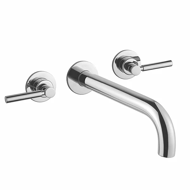 BagnoDesign M-Line Chrome Wall Mounted 3-Hole Basin Mixer 3 BagnoDesign M-Line Chrome Wall Mounted 3-Hole Basin Mixer
