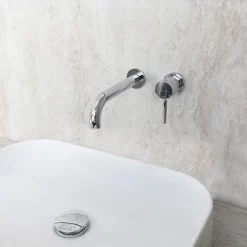 BagnoDesign M-Line Chrome Wall Mounted 2-Hole Basin Mixer -Bathroom Extractor Fans Sales bdmmli315acp d1