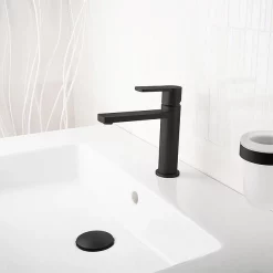 BagnoDesign Teatro Matt Black Mono Basin Mixer 9 BagnoDesign Teatro Matt Black Mono Basin Mixer -Bathroom Extractor Fans Sales bdmtea301smb d2