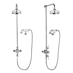 Crosswater - Belgravia Thermostatic Shower Valve With Fixed Head, Handset & Wall Cradle 10 Crosswater - Belgravia Thermostatic Shower Valve With Fixed Head, Handset & Wall Cradle -Bathroom Extractor Fans Sales bel cradle d1