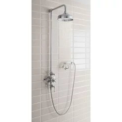 Crosswater - Belgravia Thermostatic Shower Valve With Fixed Head, Handset & Wall Cradle 12 Crosswater - Belgravia Thermostatic Shower Valve With Fixed Head, Handset & Wall Cradle -Bathroom Extractor Fans Sales bel cradle d3
