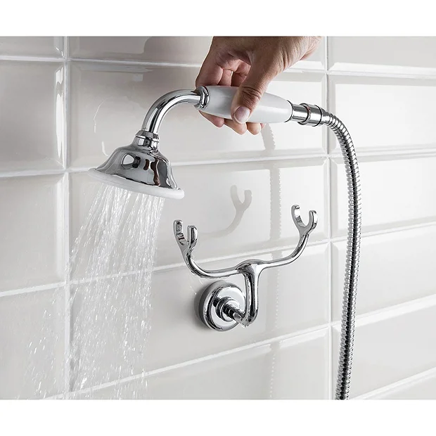 Crosswater - Belgravia Thermostatic Shower Valve With Fixed Head, Handset & Wall Cradle 3 Crosswater - Belgravia Thermostatic Shower Valve With Fixed Head, Handset & Wall Cradle