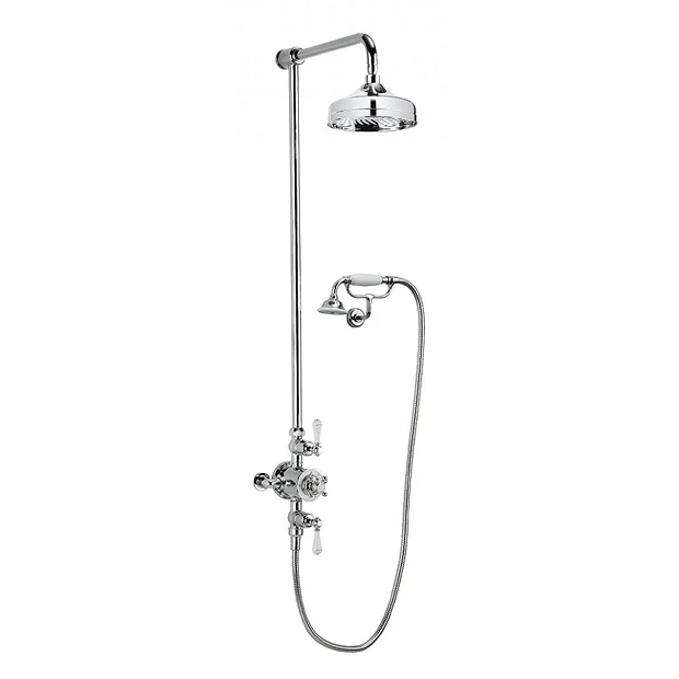 Crosswater - Belgravia Thermostatic Shower Valve With Fixed Head, Handset & Wall Cradle 4 Crosswater - Belgravia Thermostatic Shower Valve With Fixed Head, Handset & Wall Cradle - Image 2