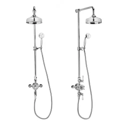 Crosswater - Belgravia Thermostatic Shower Valve With Fixed Head, Slider Rail & Handset 9 Crosswater - Belgravia Thermostatic Shower Valve With Fixed Head, Slider Rail & Handset -Bathroom Extractor Fans Sales bel slider d1