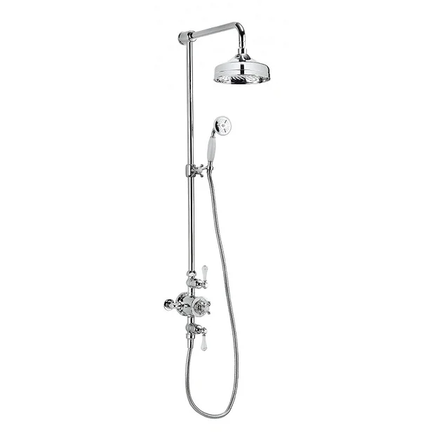 Crosswater - Belgravia Thermostatic Shower Valve With Fixed Head, Slider Rail & Handset 4 Crosswater - Belgravia Thermostatic Shower Valve With Fixed Head, Slider Rail & Handset - Image 2