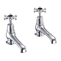 Urlington Bathroom Burlington Birkenhead Black Basin Taps 5"