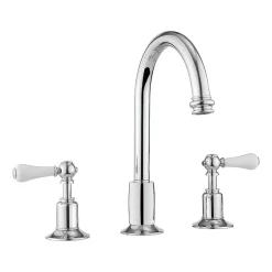 Crosswater - Belgravia Lever 3 Tap Hole Tall Basin Mixer With Pop-up Waste