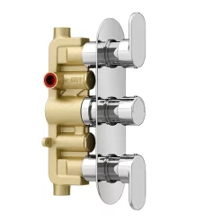 Victorian Plumbing Bosa Concealed Thermostatic Valve With Fixed Shower Head + 4 Body Jets