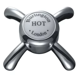 Urlington Bathroom Burlington Anglesey Regal Bridge Curved Spout Basin Mixer (200mm Centers) W Plug & Chain