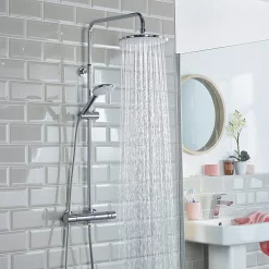 Bristan Buzz2 Cool Touch Bar Shower Mixer With Rigid Riser Kit - Chrome