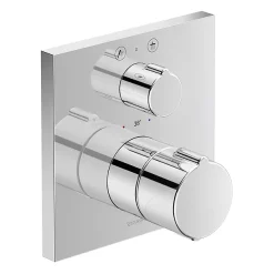 Duravit C.1 Square Thermostatic Shower Mixer With Diverter For Concealed Installation - Chrome
