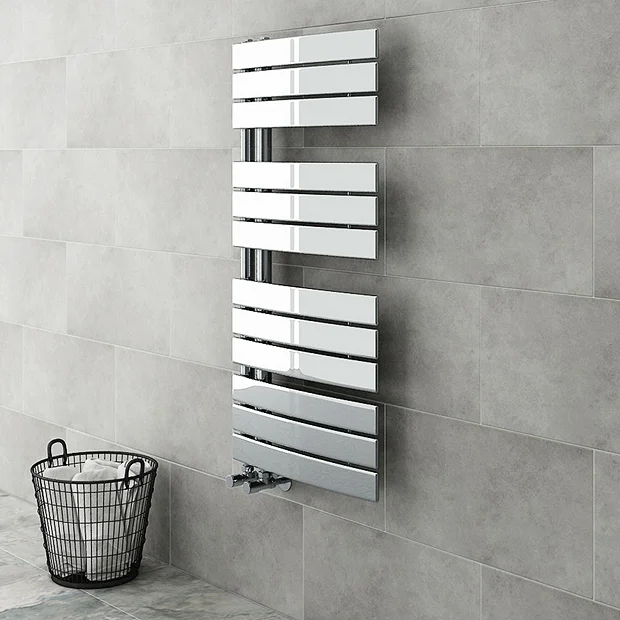 Victorian Plumbing Delta Chrome Designer Heated Towel Rail 1080 X 550mm 4 Victorian Plumbing Delta Chrome Designer Heated Towel Rail 1080 X 550mm - Image 2