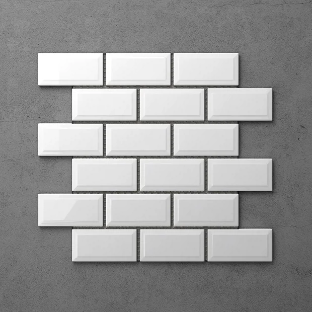 Chatsworth White Mini Metro Mosaic Tile Sheet - 288 X 294mm 4 Chatsworth White Mini Metro Mosaic Tile Sheet - 288 X 294mm - Image 2
