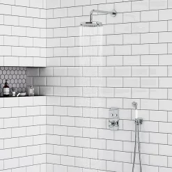 Chatsworth Traditional Twin Push-Button Shower Valve With 2 Outlets