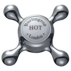 Urlington Bathroom Burlington - Claremont 2TH Bridge Curved Spout Basin Mixer (200mm Centers) W Plug & Chain