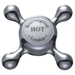 Urlington Bathroom Burlington - Claremont Regent 2TH Bridge Curved Spout Basin Mixer (230mm Centers) W Invisible Overflow