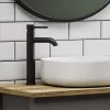 Arezzo Round Matt Black High Rise Mono Basin Mixer Tap -Bathroom Extractor Fans Sales cru40blkd6