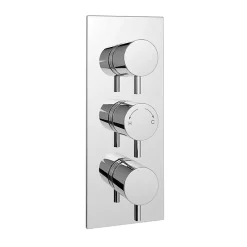 Cruze Bathroom Cruze Triple Round Concealed Thermostatic Shower Valve - Chrome -Bathroom Extractor Fans Sales cruzetripleroundconcealedthermostaticshowervalvechromelrg