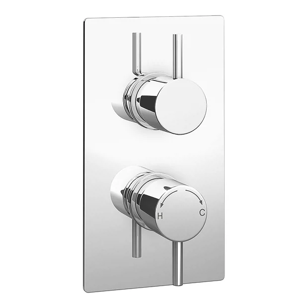 Cruze Bathroom Cruze Twin Round Concealed Shower Valve - Chrome 4 Cruze Bathroom Cruze Twin Round Concealed Shower Valve - Chrome - Image 2
