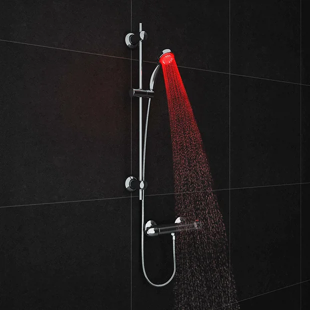 Cruze Bathroom Cruze LED Round Thermostatic Bar Valve + Slide Rail Kit 4 Cruze Bathroom Cruze LED Round Thermostatic Bar Valve + Slide Rail Kit - Image 2