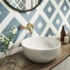 Arezzo Round Brushed Brass Wall Mounted (2TH) Basin Mixer Tap 10 Arezzo Round Brushed Brass Wall Mounted (2TH) Basin Mixer Tap -Bathroom Extractor Fans Sales ct021bb n d1