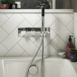 Cruze Bathroom Cruze Round Shower System (200mm Fixed Head, Handset + Integrated Parking Bracket) -Bathroom Extractor Fans Sales czsvhchpk2d4