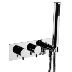 Cruze Bathroom Cruze Round Shower System (200mm Fixed Head, Handset + Integrated Parking Bracket)