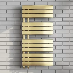 Arezzo Brushed Brass Designer Heated Towel Rail 1080 X 550mm 8 Arezzo Brushed Brass Designer Heated Towel Rail 1080 X 550mm -Bathroom Extractor Fans Sales dbb55x108d1