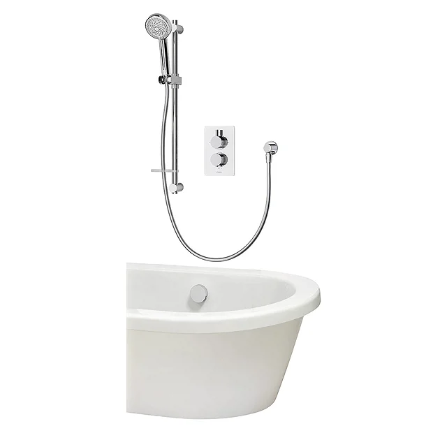 Aqualisa Dream Round Thermostatic Mixer Shower With Adjustable Head And Bath Fill 4 Aqualisa Dream Round Thermostatic Mixer Shower With Adjustable Head And Bath Fill - Image 2