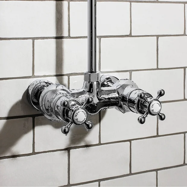 Urlington Bathroom Burlington Eden Thermostatic Single Outlet Exposed Shower Bar Valve & Rigid Riser With Fixed Head 6 Urlington Bathroom Burlington Eden Thermostatic Single Outlet Exposed Shower Bar Valve & Rigid Riser With Fixed Head - Image 4