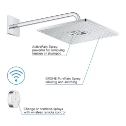 Grohe Grohtherm SmartConnect Square Head & Handset Shower Set 13 Grohe Grohtherm SmartConnect Square Head & Handset Shower Set -Bathroom Extractor Fans Sales gbtsquhss d6
