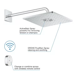 Grohe Grohtherm SmartConnect Square Shower Set -Bathroom Extractor Fans Sales gbtsqus d5