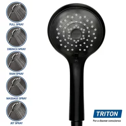 Triton Danzi DuElec 9.5kw Electric Shower - Black -Bathroom Extractor Fans Sales gedadu93 d3