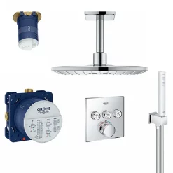 Grohe Grohtherm Smartcontrol Perfect Shower With Ceiling Mounted 310 Cube Shower Head + FREE BASIN TAP 9 Grohe Grohtherm Smartcontrol Perfect Shower With Ceiling Mounted 310 Cube Shower Head + FREE BASIN TAP -Bathroom Extractor Fans Sales gsb1 24166003 d1