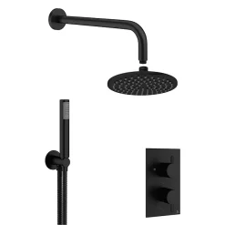 Crosswater MPRO Matt Black 2 Outlet 2-Handle Shower Bundle