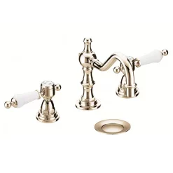 Heritage Bathroom Heritage - Glastonbury 3 Hole Swivel Spout Basin Mixer With Pop-up Waste - Vintage Gold