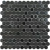 Victorian Plumbing Hex Black Mosaic Tile Sheet - 301 X 297mm 1 Victorian Plumbing Hex Black Mosaic Tile Sheet - 301 X 297mm -Bathroom Extractor Fans Sales hexblk d2