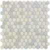 Victorian Plumbing Hex White Mosaic Tile Sheet - 301 X 297mm -Bathroom Extractor Fans Sales hexwhi d2